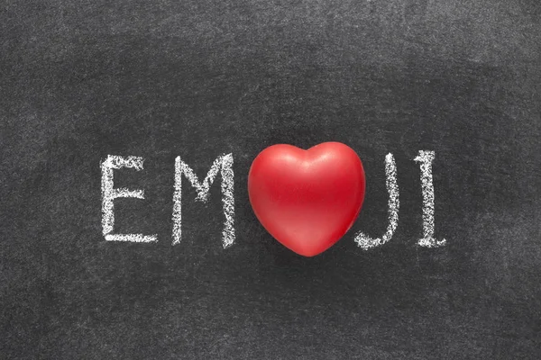Emoji λέξη καρδιά — Φωτογραφία Αρχείου