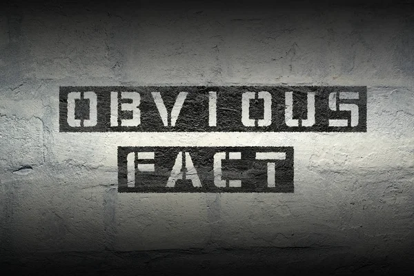 Obvious fact gr — Stock Photo, Image
