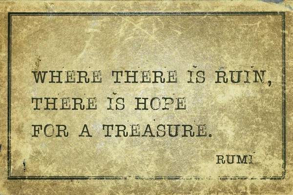 Ruina y esperanza Rumi — Foto de Stock