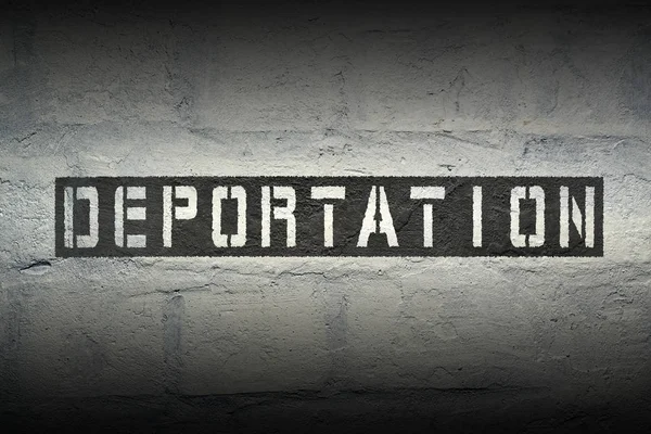 Депортації слово гр — стокове фото