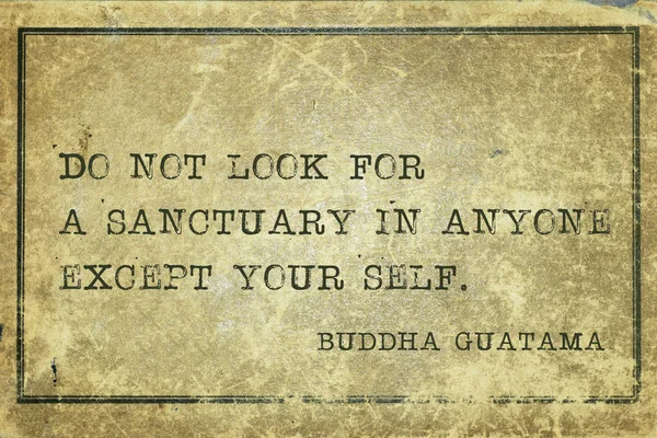 Sanctuary in yourself Buddha — Stock Photo, Image