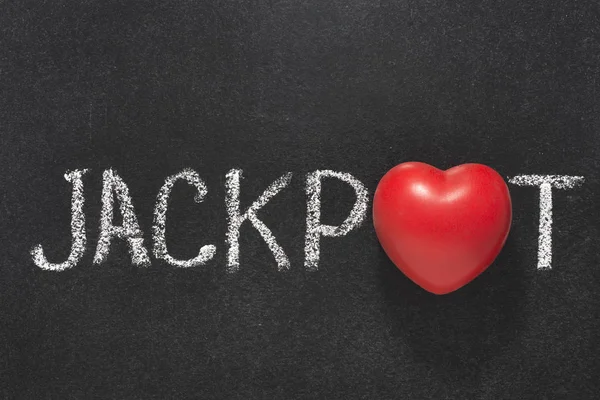 Jackpot palabra corazón —  Fotos de Stock