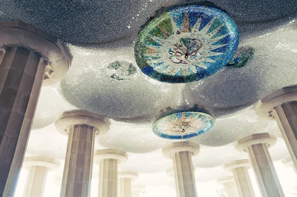 Sala Hipostila, Parc Guell — 스톡 사진