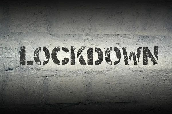 Lockdown слово гр — стокове фото