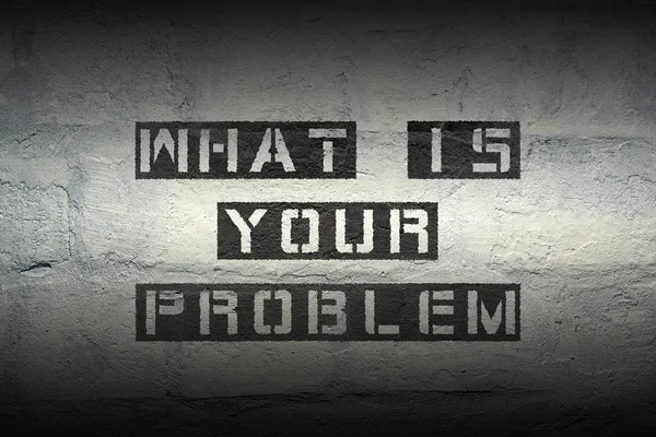 Qual è il tuo problema? — Foto Stock