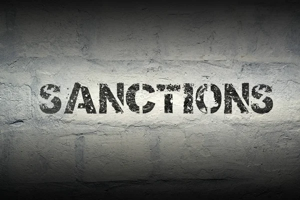 Sanções palavra gr — Fotografia de Stock