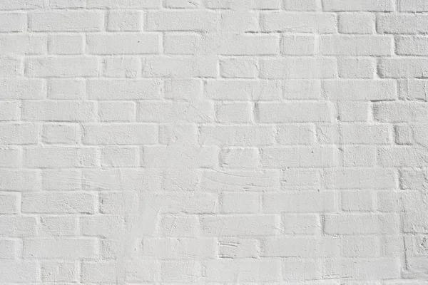 Mur de briques peint en blanc — Photo