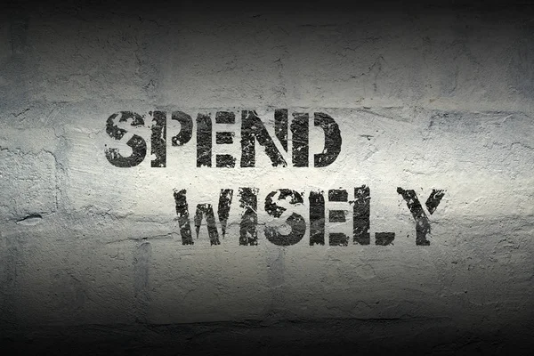 Spend wisely pr — Stock Photo, Image