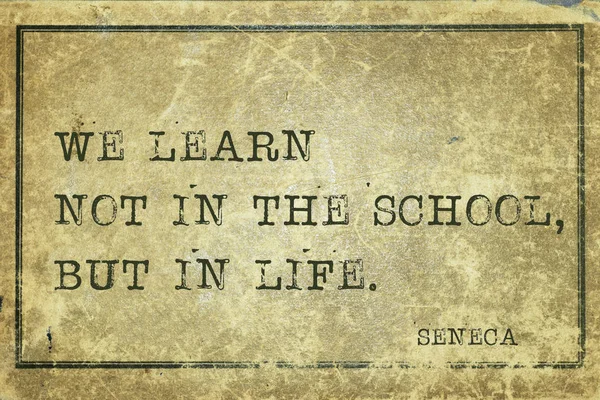 Learn in life Seneca — Stock Photo, Image