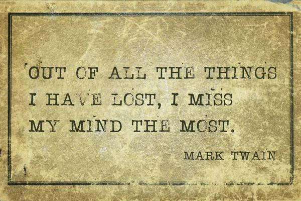 Lost mind Twain — Stock Photo, Image