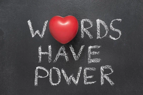 Words have power heart — Stock Photo, Image