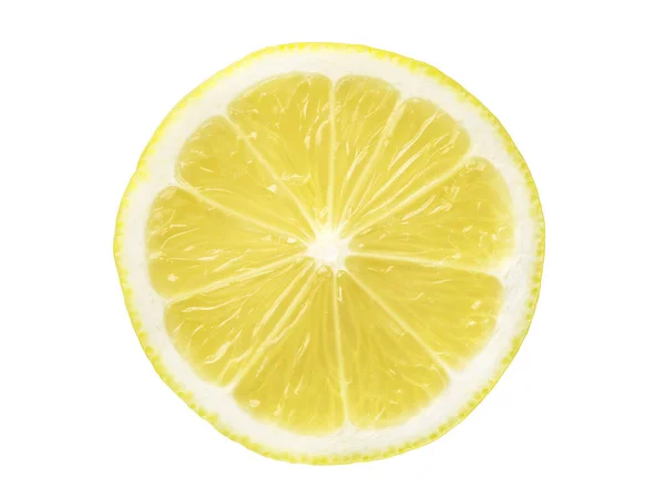 Rebanada de limón aislada — Foto de Stock