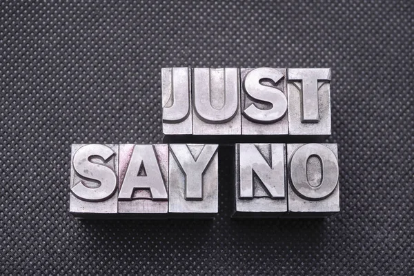 Po prostu powiedzieć nie bm — Zdjęcie stockowe