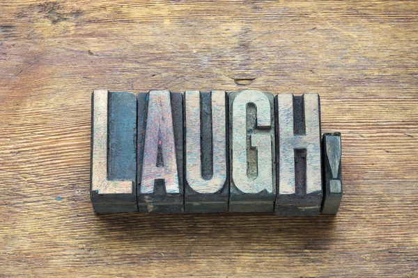 Laugh word wood — Stock Photo, Image