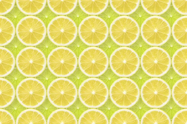 Lemon over lime background — Stock Photo, Image