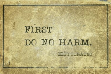 no harm Hippocrates clipart