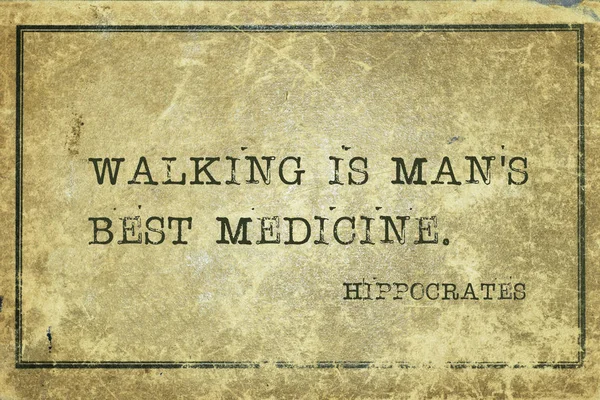 Walking is best Hippocrates — Stock Photo, Image