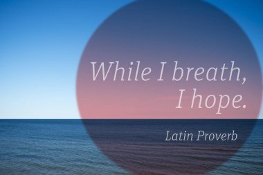 breath, hope Proverb clipart
