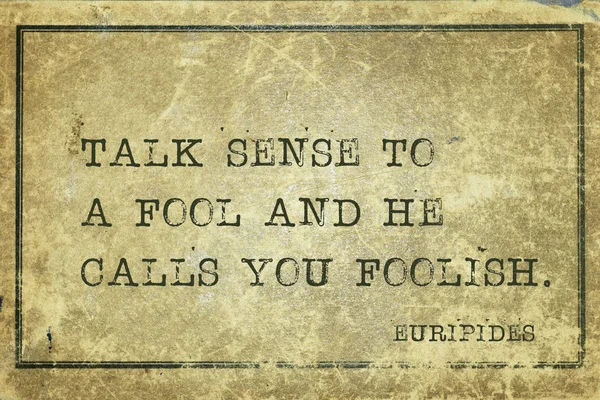 Talk sense Euripides — Stock Photo, Image