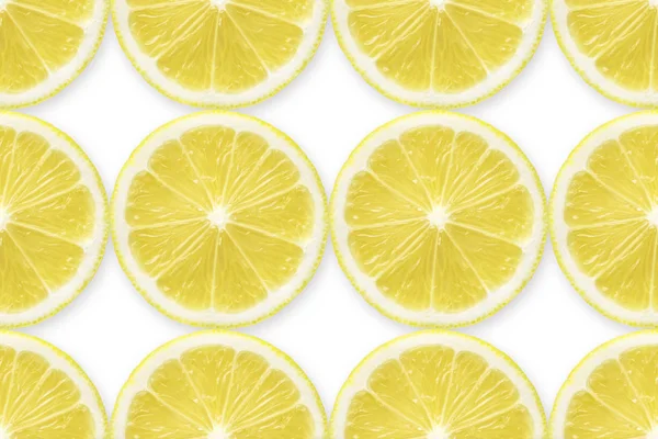 Limão no padrão branco — Fotografia de Stock
