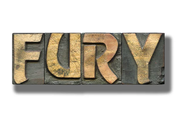 Fury word på vit — Stockfoto