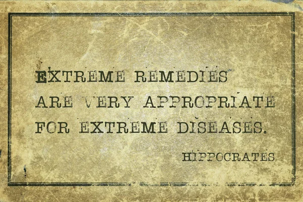 Remédios extremos Hipócrates — Fotografia de Stock