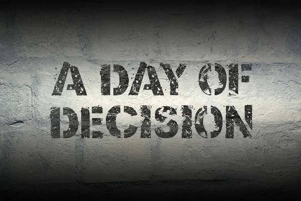 En dag av beslut gr — Stockfoto