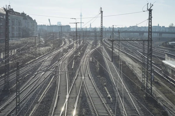 铁路系统在柏林 — 图库照片
