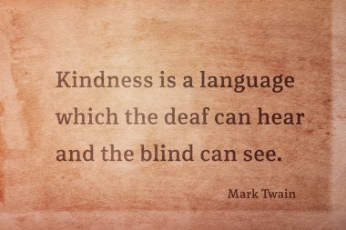 kindness is Twain clipart