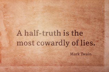half truth Twain clipart
