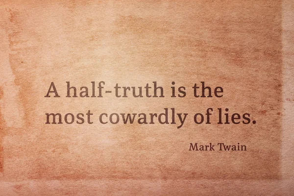 Půl pravdy Twain — Stock fotografie