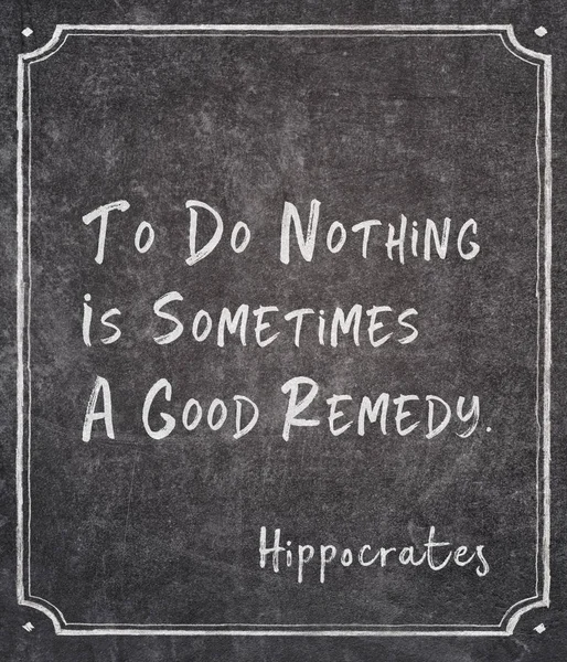 Gör ingenting Hippokrates — Stockfoto