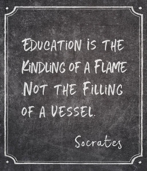 Eğitim Sokrates alıntısı — Stok fotoğraf