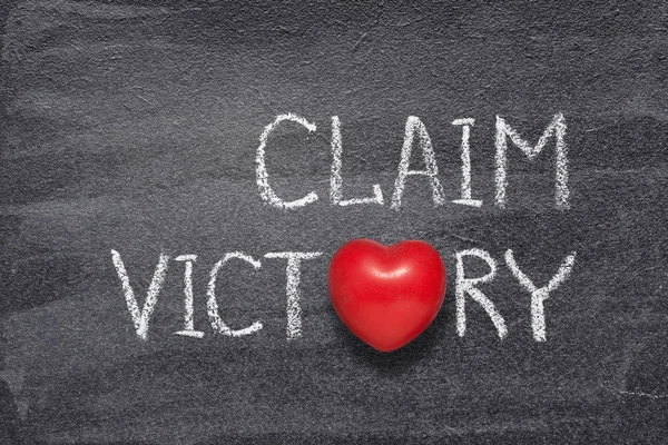 Claim victory heart — Stock Photo, Image