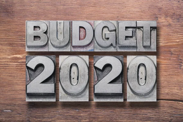 2020 budget wooden — Stock Photo, Image