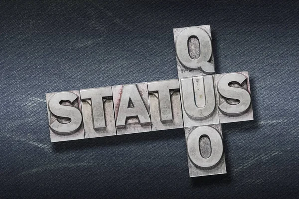 Status quo den — Stockfoto