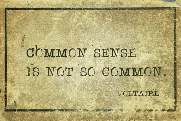 common sense Voltaire