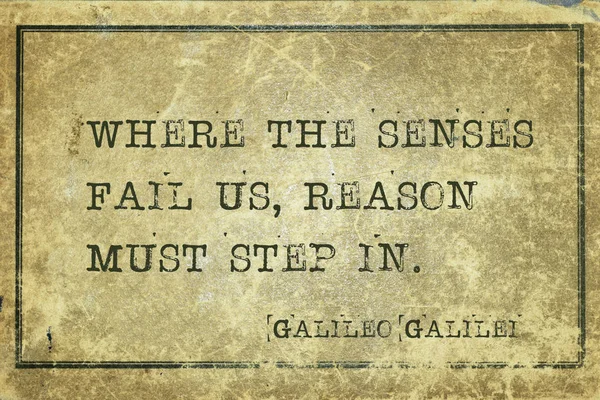 Reason must Galileo — Stock fotografie