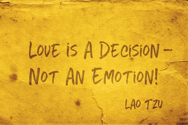 Love Decision Emotion Ancient Chinese Philosopher Lao Tzu Quote Printed — Stock fotografie