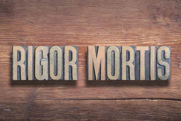 Rigor Mortis Ancient Latin Saying Meaning Stiffness Death Combined Vintage — 스톡 사진