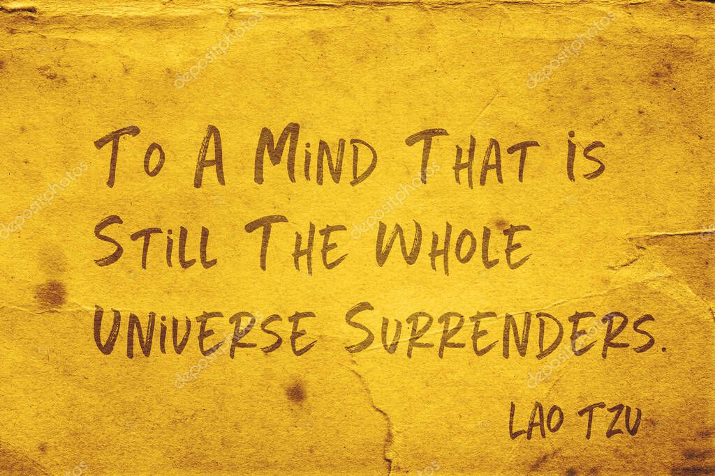 Para una mente que sigue siendo todo el universo se rinde antiguo