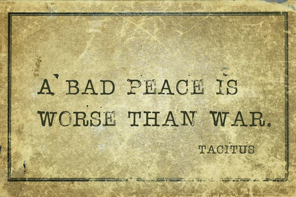 Špatný Mír Horší Než Válka Starověký Římský Senátor Historik Tacitus — Stock fotografie