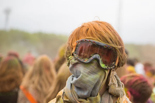 At the Holi paint party. — Stock Photo, Image