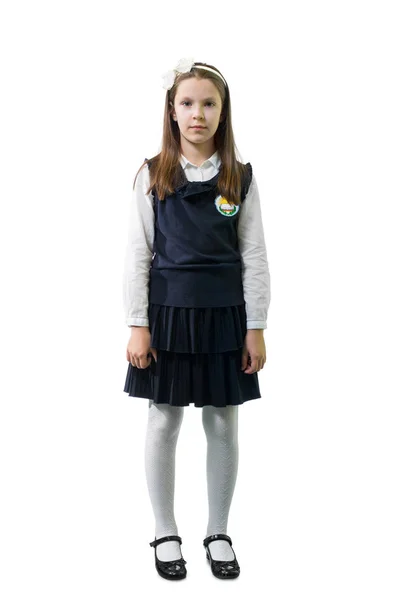 Iskoláslány egyenruhában. — Stock Fotó