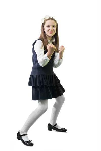 Schoolgirl in uniform — Stock Photo, Image