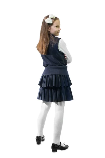 Schoolgirl in uniform — Stock Photo, Image