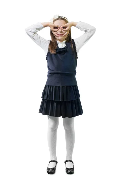 Schoolgirl in uniform — Stock Photo, Image