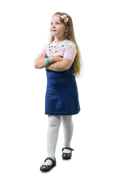 Iskoláslány egyenruhában. — Stock Fotó