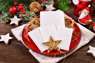 Noel arifesi gofret plaka ile saman üzerinde