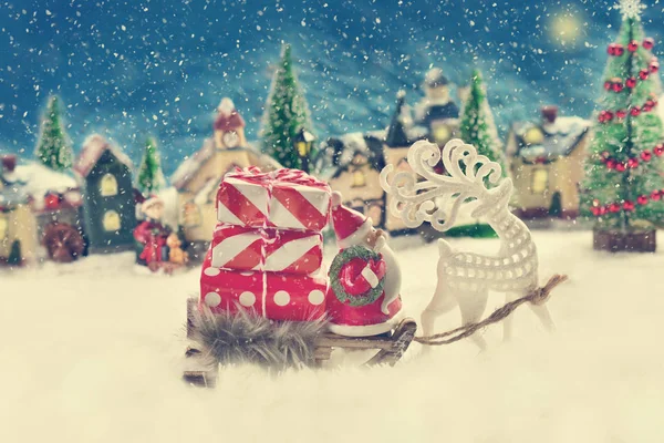 Julen kommer i vintagestil — Stockfoto